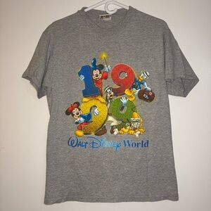 Disney Gray Short Sleeve Tee with Colorful 1999 Graphic